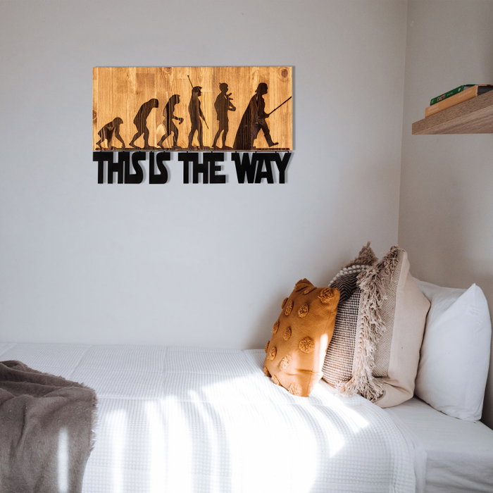 Wallity Evrim Accesorio Decorativo de Pared Negro y Nogal